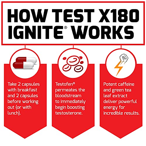 FORCE FACTOR Test X180 Ignite Testosterone Booster for Men, Testosterone Support Force Factor buy supplements canada