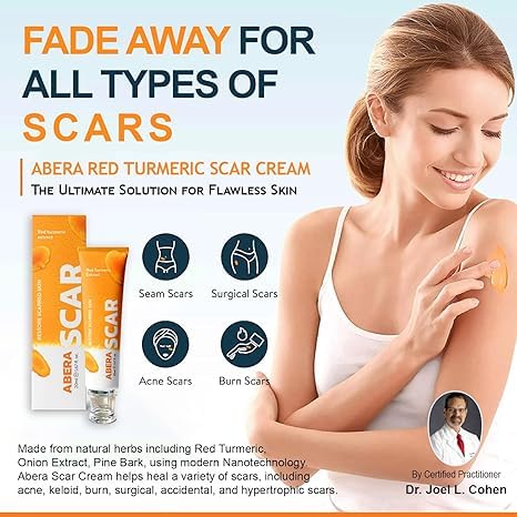 ABERA Scar Removal Cream for Women and Men - Rapid Repair of New Old Scars, Spots, Burns All Natural Treatment with Vitamin E, Alanine, Collagen (1 Box + 3 Eye Patch) ABERA buy supplements canada