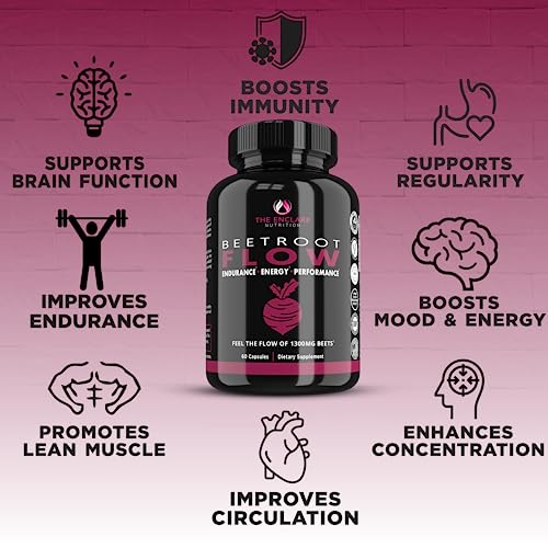 Beet Root Capsules Organic Beet Root Powder 1300mg | Natural Nitric Oxide Booster THE ENCLARE NUTRITION buy supplements canada