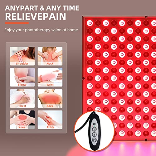 TherapSky Red Light Therapy Device 45W LED Red Infrared Light Therapy Lamp w/Remote Control and Timer therapsky buy supplements canada
