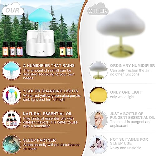 Mushroom Humidifier with Essential Oils, Night Light with 7 Changing Colors, Desk Cloud Lights Mriykio buy supplements canada