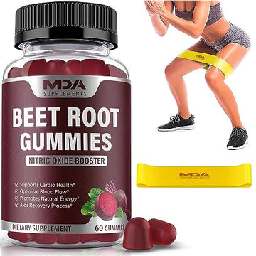 Beet Root Gummies with CoQ10, Energy, and Circulation Support, Pre Workout Nitric Oxide MDA Supplements buy supplements canada