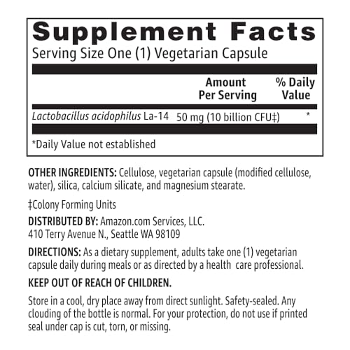 Amazon Basics Daily Probiotic, 10 Billion Active Cultures, Supporting Digestive and Intestinal Health, Capsule, 60 Count, Two Month Supply Amazon Basics buy supplements canada