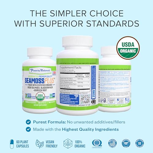 Power By Naturals Sea Moss Plus - USDA Certified Organic Wildcrafted Irish Seamoss Power By Naturals buy supplements canada