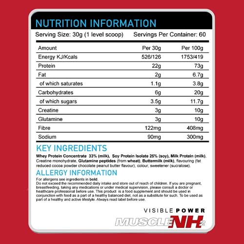 Muscle Nh2 Total Protein, Whey Protein Powder with Creatine Monohydrate and Glutamine Muscle Growth MuscleNh2 buy supplements canada