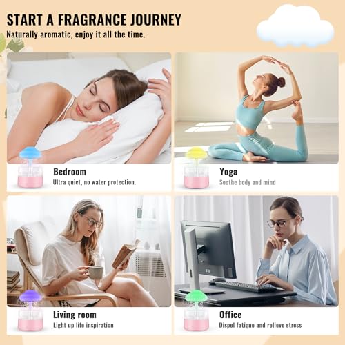 Rain Cloud Humidifier Water Drip with 5 Essential Oils, Cloud Diffuser with 7 Changing Colors Night Lights EvCZen buy supplements canada