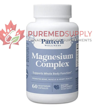 Pattern Wellness Magnesium Complex – Supports Muscle, Bone & Relaxation Health – with Zinc & Vitamin D – Daily Support Formula – 60 Vegan Capsules Pattern Wellness buy supplements canada
