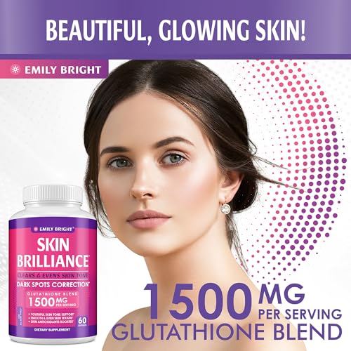 Glutathione Capsules - 1,500mcg Glutathione Supplement - Skin Tone Enhancer - Targets Emily Bright INC buy supplements canada