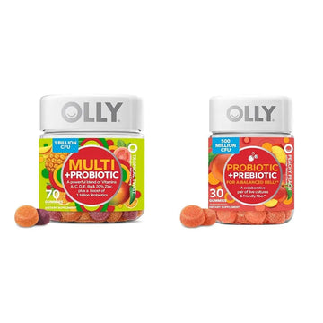 OLLY Multi + Probiotic Adult Multivitamin Gummy, 1 Billion CFUs, Digestive and Immune Support & Probiotic + Prebiotic Gummy OLLY buy supplements canada