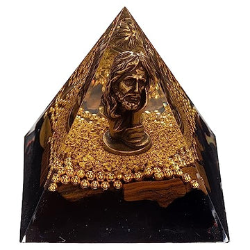 FENGSHUI-CAISHEN Mini Jesus Figurine in Healing Crystal Orgone Pyramid - Obsidian Tiger's Eye FENGSHUI-CAISHEN buy supplements canada