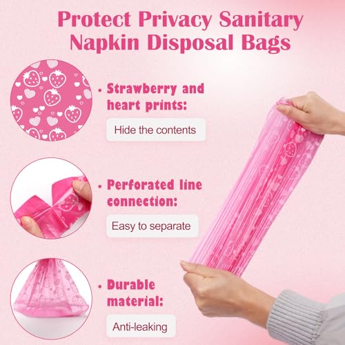 150Pcs Sanitary Napkin Disposal Bags, Luxiv Pink Disposable Sanitary Bag Personal Care Disposal Bags Luxiv buy supplements canada