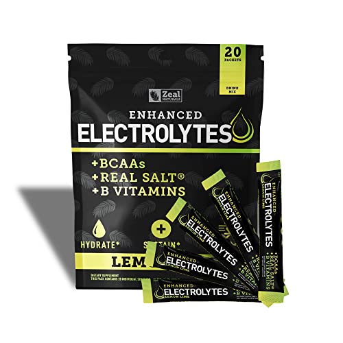 Enhanced Electrolyte Powder Stick Packs (Lemon Lime - 20 Packets) Sugar Free Zeal Naturals buy supplements canada
