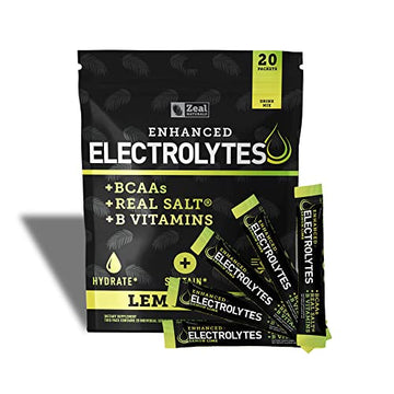 Enhanced Electrolyte Powder Stick Packs (Lemon Lime - 20 Packets) Sugar Free Zeal Naturals buy supplements canada