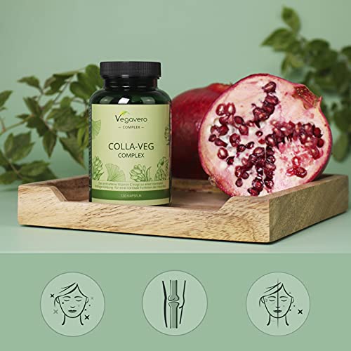 Vegavero Vegan Collagen Supplement | 2000mg | Complex with L-Lysine, L-Proline, Vitamin C (Acerola) & Superfoods Extracts | NO Additives, Lab-Tested | 120 Capsules Vegavero buy supplements canada