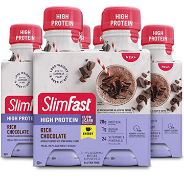 SlimFast Advanced Energy High Protein Meal Replacement Shake, Rich Chocolate, 20g SlimFast buy supplements canada