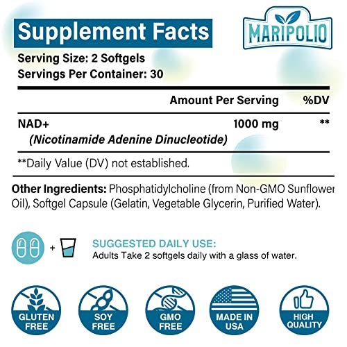 Liposomal NAD+ Supplement 1000 mg | Highest NAD Pontecy | Max Absorption | Pure NAD Maripolio buy supplements canada