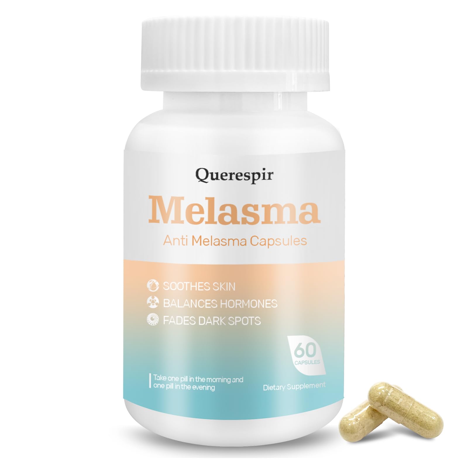 Melanina Anti-Melasma Capsule, Melasma Dark Spot Remover, Melanin Supplement, Spots Remover for Face & Body, Vitamin C & Turmeric Extract, Brightens & Even Skin Tone - 60 Capsules Querespir buy supplements canada
