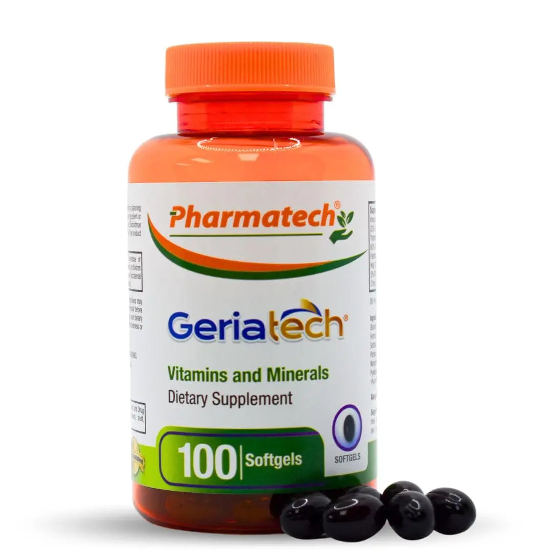 Geriatech Senior multivitamins, Vitamins and Minerals Supplement, Women and Men Over 60, with Vitamin B12, Easy to Swallow Geriatech buy supplements canada
