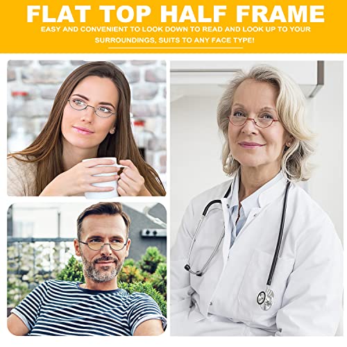 Yiwaeye 3 Pack Half Moon Reading Glasses Anti Blue Light UV, Half Frame Semi Lens Slim Yiwaeye buy supplements canada