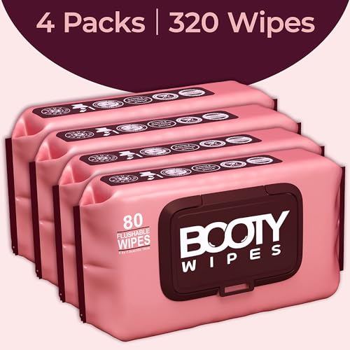 Booty Brand Wipes for Women - 320 Wipes for Adults | Premium Feminine - pH Balanced & Infused BOOTY WIPES buy supplements canada