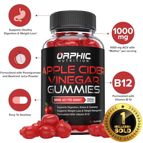 Apple Cider Vinegar Gummies with Mother- 1000mg - Supplement Formulated to Support ORPHIC NUTRITION buy supplements canada