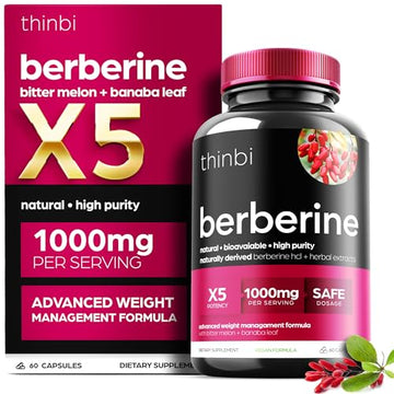 1000mg Berberine Supplement Capsules with Bitter Melon and Banaba Leaf - 30 Servings Artnaturals Store buy supplements canada