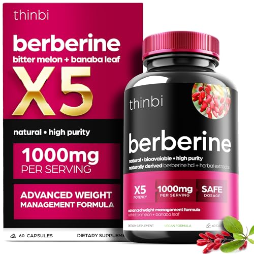 1000mg Berberine Supplement Capsules with Bitter Melon and Banaba Leaf - 30 Servings Artnaturals Store buy supplements canada