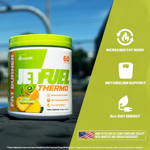 GAT SPORT JetFuel Tropic Thunderburst Thermo Powder for Fat Burning, ZumXR Caffeine GAT SPORT buy supplements canada