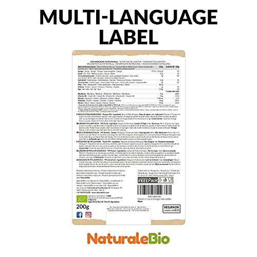 Organic Psyllium Husk - 99% Purity - 200g. Pure & Natural Psyllium Seed Husks NaturaleBio buy supplements canada