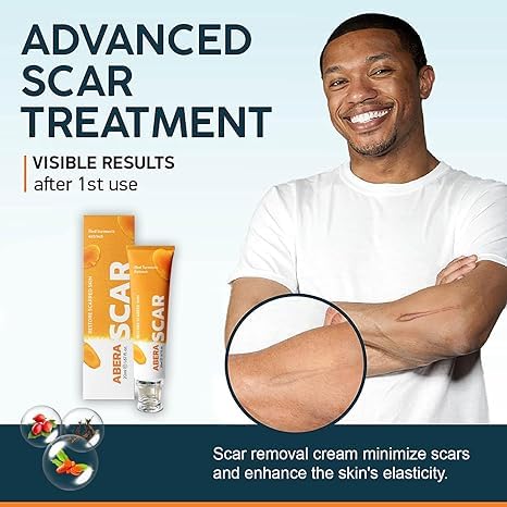 ABERA Scar Removal Cream for Women and Men - Rapid Repair of New Old Scars, Spots, Burns All Natural Treatment with Vitamin E, Alanine, Collagen (1 Box + 3 Eye Patch) ABERA buy supplements canada