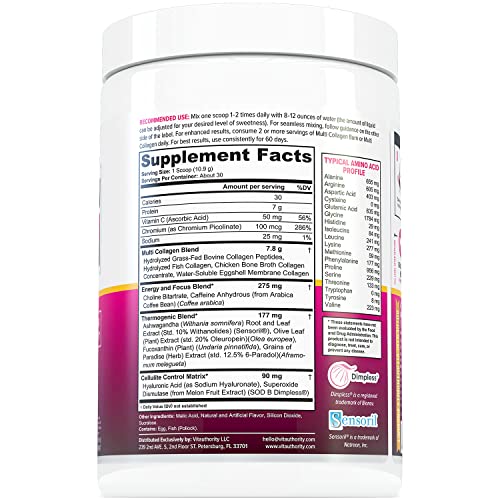 Multi Collagen Burn: Multi-Type Hydrolyzed Protein Peptides with Hyaluronic Acid, Vitamin Vitauthority buy supplements canada