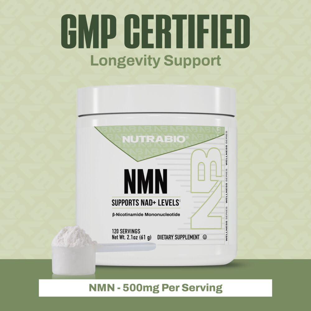 NutraBio NMN - NAD Supplement, Longevity Support, Boost NAD Levels, Increase Cellular Energy, Brain Health, Healthy Aging- 120 Servings NutraBio buy supplements canada