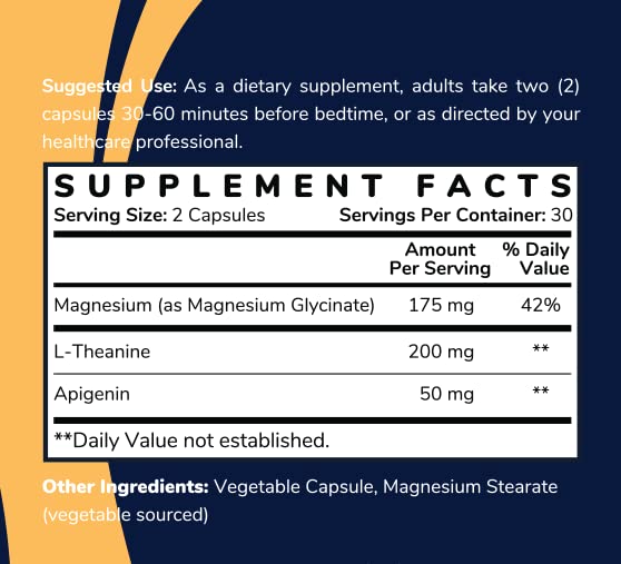 Shining Solace Magnesium Glycinate Sleep Stack with 200 mg L-Theanine, 50 mg Apigenin, 175 mg of Elemental Magnesium Glycinate | Sleep Support Magnesium Supplement | Made in USA Shining Solace buy supplements canada