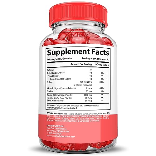 Justified Laboratories Keto Bites Keto ACV Gummies 1000MG Vegan Non GMO with Pomegranate Justified Laboratories buy supplements canada