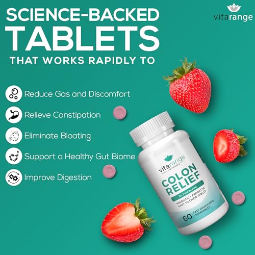 Colon Relief by VitaRange- Fast Constipation and Bloating Relief with Sunfiber Prebiotic Vita Range buy supplements canada