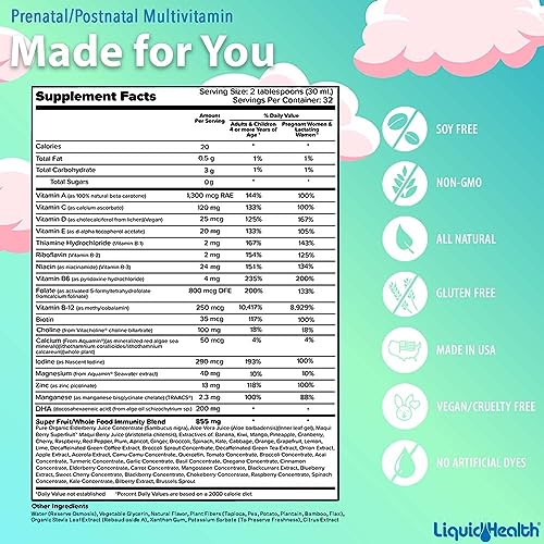 LIQUIDHEALTH Prenatal/Postnatal Multiple Liquid Women's Multivitamin with Real Folate LIQUIDHEALTH buy supplements canada