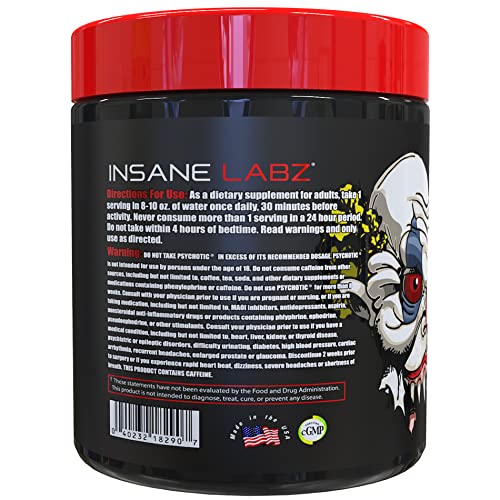 Insane Labz Psychotic, High Stimulant Pre Workout Powder, Extreme Lasting Energy Insane Labz buy supplements canada