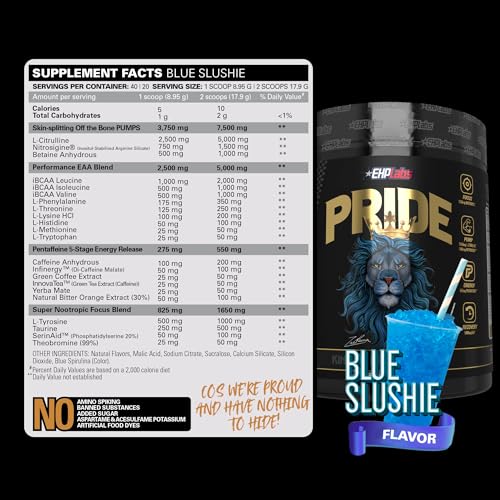 EHP Labs Pride Pre Workout Powder Energy Supplement - Sugar Free Preworkout for Men EHP Labs buy supplements canada