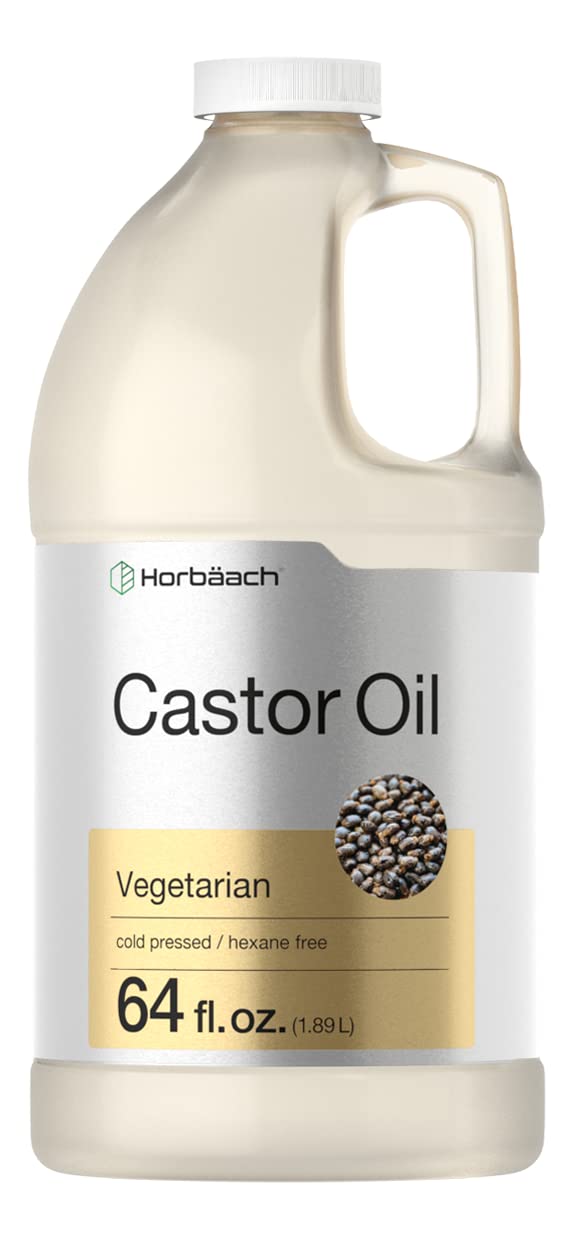 Castor Oil 64oz | for Hair Health, Eyelashes & Eyebrows | Hexane Free & Cold Pressed Horbäach buy supplements canada