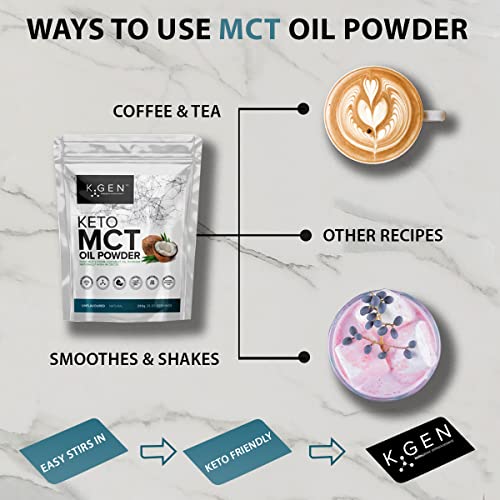 Keto MCT Oil Powder Pure Coconut MCT Keto Coffee Creamer | Premium Quality C8 Easily Absorbed & Digested K GEN ketogenic enhancement buy supplements canada