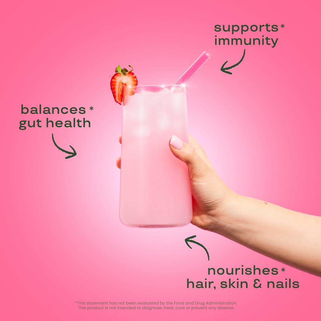 Bloom Nutrition Bovine Colostrum Powder with Vitamin B-12 for Gut Health, Immune Support, Hair Growth & Beauty Supplement | Strawberry, 25 Servings Bloom Nutrition buy supplements canada