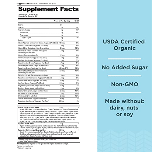 Ancient Nutrition Organic SuperGreens and Multivitamin Powder with Probiotics Ancient Nutrition buy supplements canada