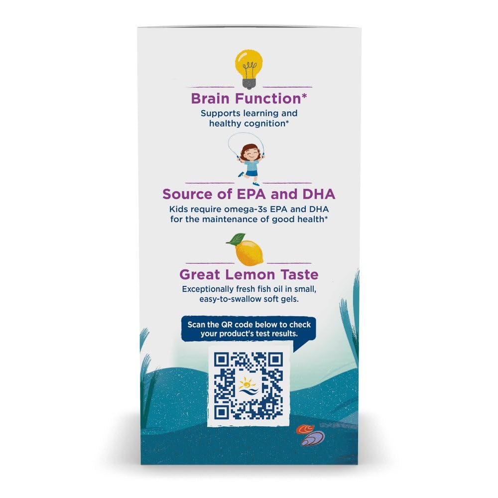 Nordic Naturals Complete Omega Jr., Lemon - 180 Mini Soft Gels - 283 mg Total Omega-3s & 35 mg GLA - Healthy Cognition, Nervous System Function - Non-GMO - 90 Servings Nordic Naturals buy supplements canada