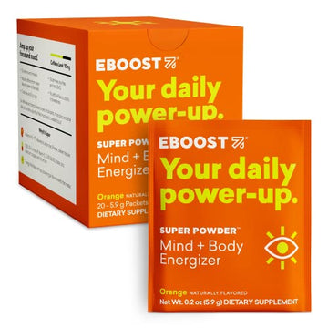 EBOOST Energy Drink & Electrolyte Powder, 20 Packets - Super Powder Orange EBOOST buy supplements canada