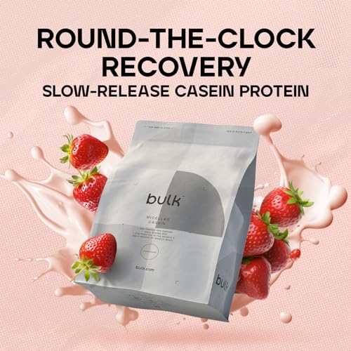 Bulk Micellar Casein Protein Powder, Protein Shake, Strawberry, 500 g, Packaging May Vary Bulk buy supplements canada