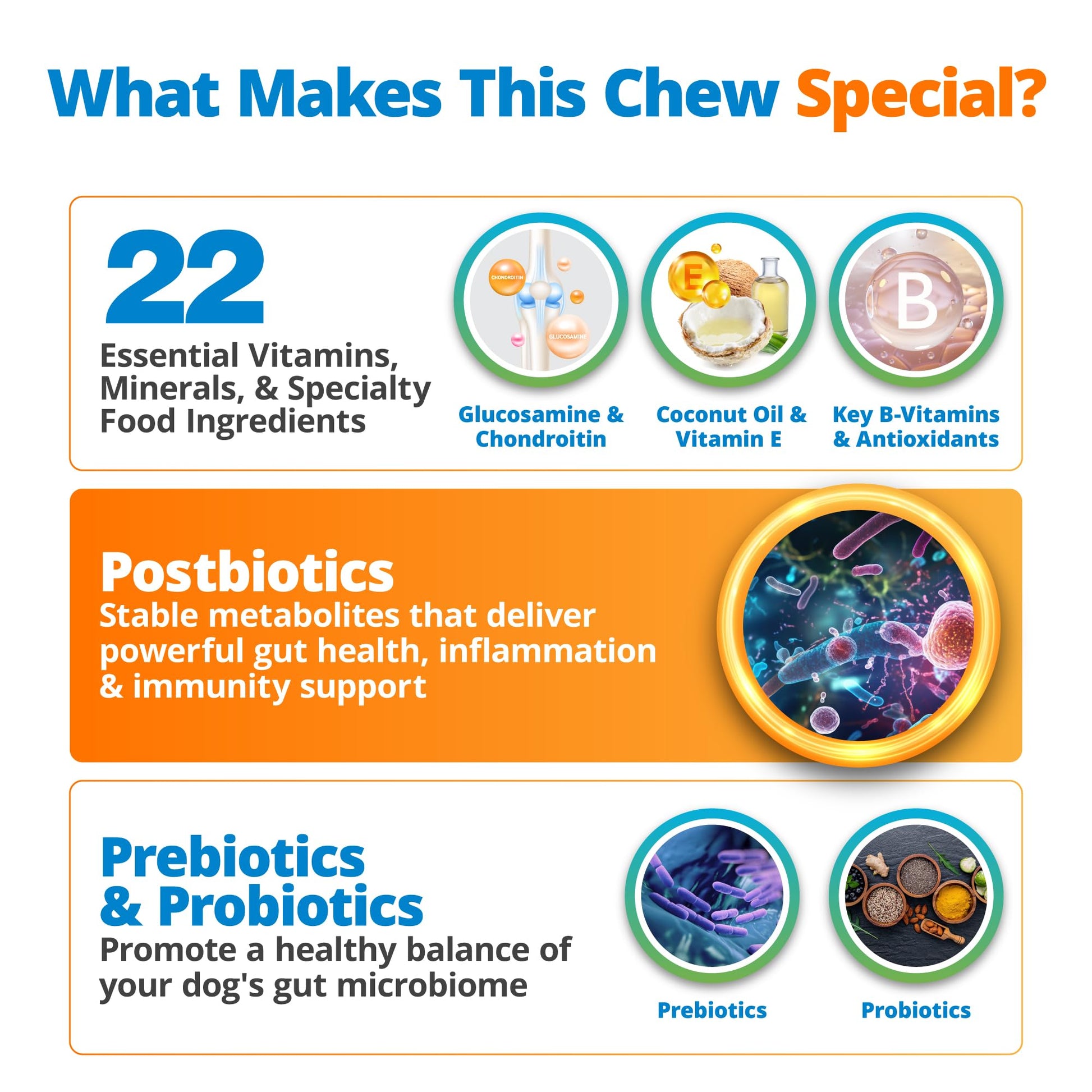 5Strands Dog Multivitamin Chews, 10-in-1, Vitamins & Postbiotics, All Ages & Breeds - Digestion, Brain, Organs, Heart, Mobility, Vision, Skin & Coat, Immunity - Dog Supplement (Peanut Butter, 90ct) - OzHealthStandard