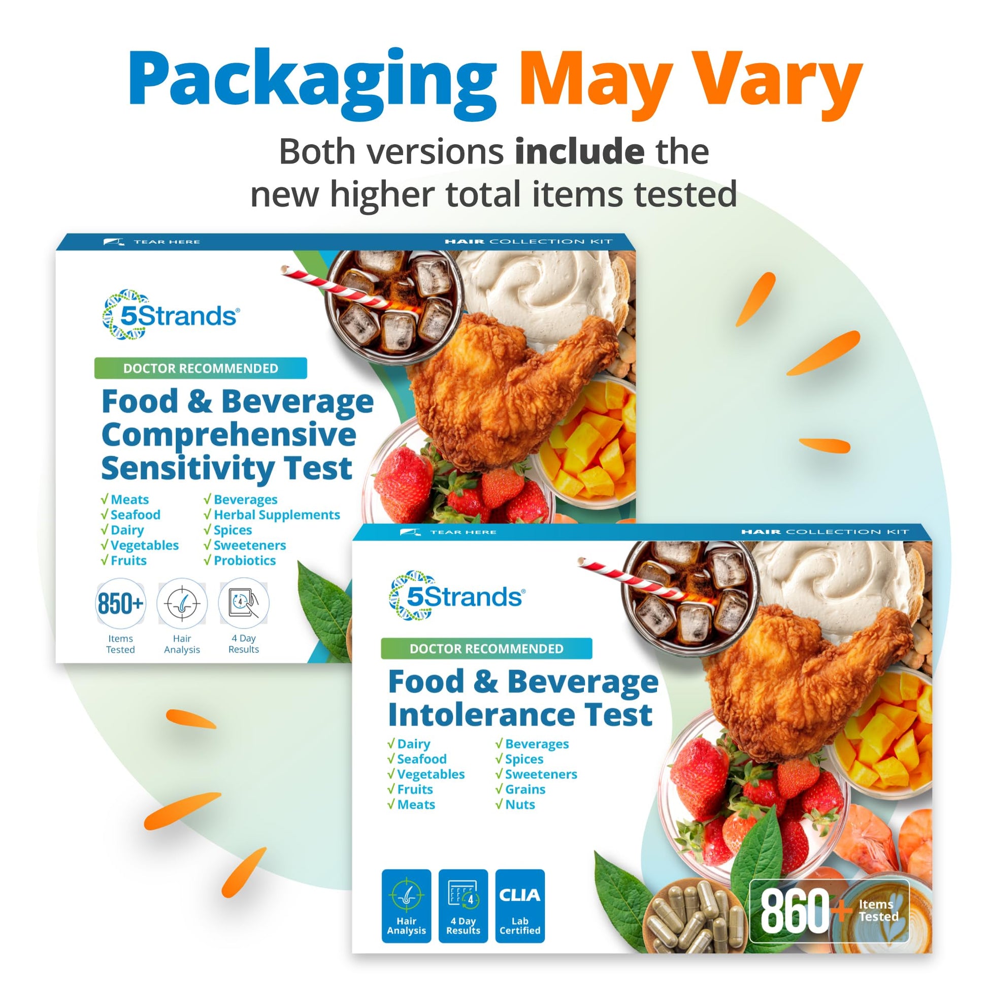 5Strands Food & Beverage Intolerance Test for Adults & Kids, 868 Items Tested, at-Home Sensitivity Testing, Hair Analysis, Gut Health Test, Results in 4 Days - OzHealthStandard