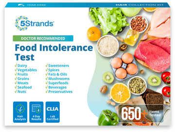 5Strands Food Intolerance Test, Accurate Hair Analysis, 658 Items Tested, at Home Food Sensitivity Test Kit for Adults & Kids, Gut Health Test, Results in 4 Days - OzHealthStandard