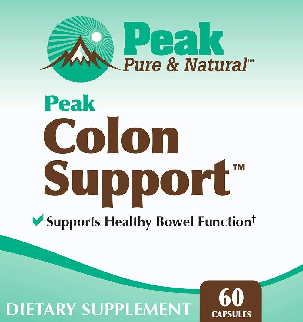 Peak Pure & Natural Colon Support - Colon Cleanse and Detox Supplement for Digestive Health - Gut Health Support with Inulin and Senna Leaf Extracts - with Fiber, Prebiotics, and Probiotics - 1 Pack Peak Pure & Natural buy supplements canada