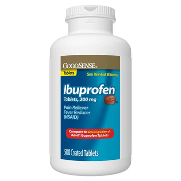 GoodSense Ibuprofen Tablets - 200 mg - Fever Reducer & Pain Relief for Body Aches, Headache, Arthritis Pain, Menstrual Cramps, 500 Count GoodSense buy supplements canada